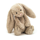 Jellycat Bashful Beige Bunny Stuffed Animal, Medium, 12 inches