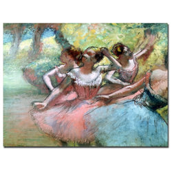Four Ballerinas on the Stage by Edgar Degas, 18x24-Inch Canvas Wall Art