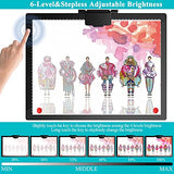 A3 Light Board, Light Pad for Diamond Painting, comzler 6 Levels&Stepless Dimmable Light Box for Tracing, Ultra-Thin LED Copy Board with Type-C Cable for Weeding Vinyl,Sketching, Animation