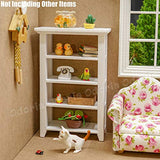 Odoria 1:12 Miniature Wooden Storage Bookshelf Display Rack Dollhouse Furniture Accessories
