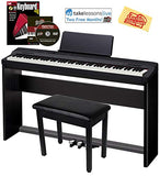 Casio Privia PX-160 Digital Piano - Black Bundle with CS-67 Stand, SP-33 Pedal, Furniture Bench, Instructional Book, Austin Bazaar Instructional DVD, and Polishing Cloth