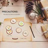 5ARTH Natural Wood Slices - 37 Pcs 2.0"-2.4" Craft Unfinished Wood kit Predrilled with Hole Wooden Circles for Arts Wood Slices Christmas Ornaments DIY Crafts