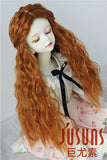 JD119 7-8inch 18-20CM Long curly princess doll wigs 1/4 MSD synthetic mohair BJD wigs Vinyl doll accessories (Carrot)