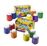 Crayola Washable Kids' Paint, Includes Glitter Paint, 12 Count