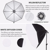 Octagonal Softbox Lighting Kit,Photography Lighting Video Studio Light with 85W E27 3000-6500K Dimmable LED Light Bulb Professional Studio Equipment for Portrait Photography, Video Recording