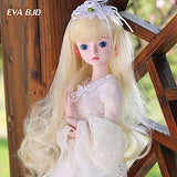 Sophia 1/3 BJD Doll 24 inch Ball Jointed Dolls Reborn Figure + Full Set Accessories + Shoes + Hair + Clothes Surprise Gift