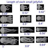 12 Pcs Handmade Plastic Small Jellyfish, Resin Supplies, Resin Filler, 6 Pcs Long Beard, 6 Pcs Short Beard, 3 Different Sizes