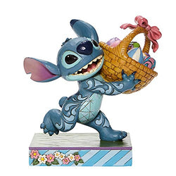 Jim Shore Disney Traditions Stitch Running with Easter Basket Figurine 6008075