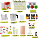 Candle Making Kit, Angela&Alex 77 Pcs DIY Kit Soy Bean Craft Tools for Beginners Includes Candle Make Pouring Pot, Candle Wicks, Wicks Sticker Natural Soy Wax Candle Tins with Lids Gifts