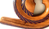 Spiral Shaped Didgeridoo SOLID MAHOGANY Wood Didgeridoo Percussion Instrument - PROFESSIONAL SOUND - JIVE BRAND (Spiral, Multi Color)