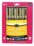 Sakura Pigma 30068 Micron Blister Card Ink Pen Set, Ass't Colors, 01 8CT Set