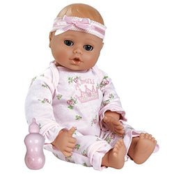 Adora PlayTime Baby Little Princess Vinyl 13" Girl Weighted Washable Cuddly Snuggle Soft Toy Play Doll Gift Set with Open/Close Eyes for Children 1+ Includes Bottle