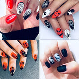 5 Pcs Nail Stamping Plate Halloween Theme Nail Art Plates Skull Ghost Witch Pumpkin Image Plate Nail Art Design Stamp Kit Snake Spider Bat Print Manicure Template Set Festival Nail Art Stencil Tool