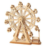 Rolife Ferris Wheel Wooden Puzzle Toy 3D Wooden Model Kits Architecture Kits Great Gifts for Boys,Girls,Women,Children,Adult