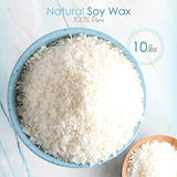 Hearth & Harbor Natural Soy Wax and DIY Candle Making Supplies - Supply Kit - Natural Soy Wax - Cotton Wicks, Centering Tools, Candle Wax Flakes and More - 10 Pounds