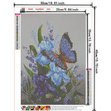 DIY 5D Diamond Painting Kits for Adults Kids, Flower and Butterfly Paint by Numbers Kits on Canvas, Full Drill Round Diamond Painting Sets for Gift Home Wall Decor