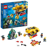 LEGO City Ocean Exploration Submarine 60264, with Submarine, Coral Reef Setting, Underwater Drone, Glow in The Dark Anglerfish Figure and 4 Explorer Minifigures (286 Pieces)