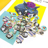 30pcs Colour Enamel Alloy Cat Charms Necklaces Bracelets Jewelry Accessories for DIY