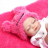 Pinky 26cm 10 inch Mini Full Body Hard Vinyl Silicone Reborn Baby Girl Doll Newborn Dolls Xmas Birthday Present