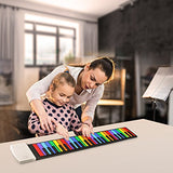 Coondmart Coondmart Rainbow Color 49 Standard Keys Flexible Kids Piano Keyboard，Flexible, Roll Up Keyboard Piano， Built-in lithium battery ，Completely Portable