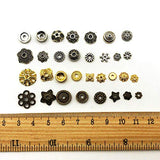 HANYAN 400 PCS Spacer Beads Metal Spacers Tibetan Silver,Gold,Bronze Mixed Alloy Jewelry Findings