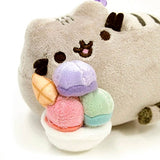 GUND Pusheen Snackable Sundae Cat Plush Stuffed Animal Backpack Clip, Gray, 5"