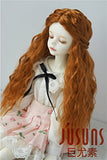 JD119 7-8inch 18-20CM Long curly princess doll wigs 1/4 MSD synthetic mohair BJD wigs Vinyl doll accessories (Carrot)
