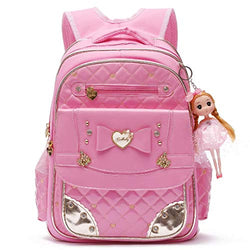 Backpack for Girls, Waterproof Kids Backpacks School Bag Toddler Bookbags Cute Travel Daypack (Small, A-Pink)