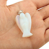 Guardian Angel Wings Opal Pendants Necklace Crystal Quartz Gemstone Opalite Gems Chakra Protect You