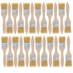 US Art Supply 24 Pack of 1-1/2 inch Paint and Chip Paint Brushes for Paint, Stains, Varnishes,