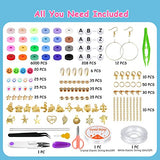 7200 Pcs Clay Beads for Bracelet Making, 24 Colors Flat Round Polymer Clay Beads 6mm Spacer Heishi Beads with Pendant Charms Kit and Elastic Strings for Jewelry Making Kit Bracelets Necklace