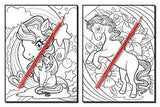 Cute Unicorns: An Adult Coloring Book with Magical Fantasy Creatures, Adorable Kawaii Princesses, and Whimsical Forest Scenes for Relaxation