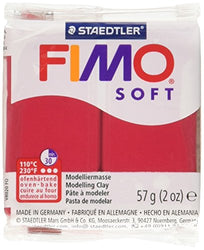 Fimo Soft Polymer Clay 2 Ounces-8020-26 Cherry Red
