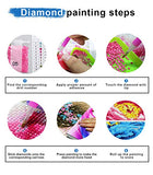 Full Drill 5D DIY Diamond Painting Kits for Adults&Kids Gem Art Paint with Round Diamonds，Crystal Rhinestone Embroidery Craft Home Wall Decor (13.8x17.7 in / 35x45cm)