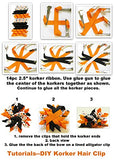Korker Ribbon for Crafts - HipGirl 2.5 Inch Grosgrain Curled Korker Ribbon for Hair Bow Making,