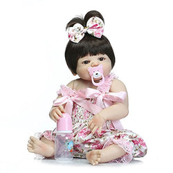 Minidiva Reborn Baby Dolls, 22" 55cm Handmade Realistic Baby Dolls Full Vinyl Silicone Lifelike Newborn Doll Girls Kids Gifts / Toys