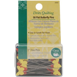 Dritz Quilting 3069 Flat Butterfly Pins, 50 Count