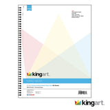 KINGART Mixed Media Paper Pad, Heavyweight, Fine Texture, Perforated, Side Wire Bound, 98 LBS. (160G), 11" X 14", 60 Sheets