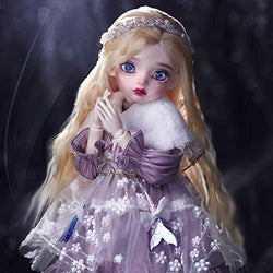 Y&D 1/6 BJD Doll Full Set 11.8 Inch 30CM Princess Ball Jointed Doll with Beautiful Clothes Socks Shoes Wig Hair Headband Makeup 100% Handmade DIY Toys Best Birthday Gift for Girls