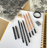 Art Pencils for drawing and sketching - art set with drawing pencils for kids adults professional artists - dual pack charcoal and graphite pencils