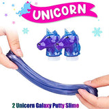 Unicorn Slime Kit - Slime Supplies Slime Making Kit for Girls Boys, Kids Art Craft, Crystal Clear Slime, Glitter, Unicorn Slime Charms, Fishbowl Beads Girls Toys Gifts for Kids Age 6+ Year Old