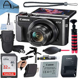 Canon PowerShot G7 X Mark II Digital Camera 20.1MP Sensor with SanDisk 32GB Memory Card + Case + Tripod + A-Cell Accessory Bundle (Black)