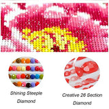 5D Diamond Painting Full Drill, 16"X12" Pikachu DIY Diamond Painting by Number Kits, Rhinestone Crystal Drawing Gift for Adults Kids, 40x30cm Mosaic Making Art Painting for Wall Decoration
