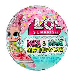 LOL Surprise Mix & Make Birthday Cake Tots- with Collectible Doll, DIY Cake Dress, Cake Making and Decorating, Ingredients and Glitter Sprinkles, Cake Dress Doll- Great Gift for Girls Age 3+