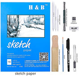 Drawing Pencils for Sketching Shading Blending Crafting Drawing Supplies Sketching Kit Sketch Book, Coloring Book, Metallic Charcoal Soft Core Gift for Adults Kids Beginners