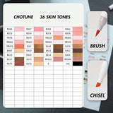 Chotune-Artist Markers-Skin Color Brush Tip Alcohol Markers-Professional Blending Illustration Art Markers Skin Tone Markers