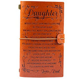 To My Daughter Leather Journal from Dad - - I'LL ALWAYS BE WITH YOU- Gifts for Daughter 136 Page Travel Diary Journal Sketch Notebook Graduation Back to School Gifts for Girls