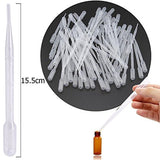 Qingsun 20 Pieces White 3ML Disposable Plastic Eye Dropper Set Transfer Graduated Essential Oils Pipette Dropper