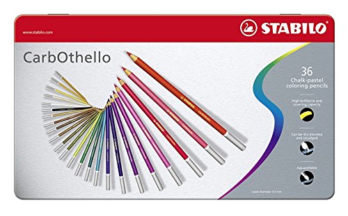 Stabilo CarbOthello Chalk-Pastel Colored Pencil, 4.4 mm - 36-Color Set