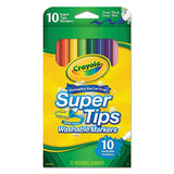 Crayola 588610 Washable Super Tips Markers, Assorted, 10/Pack